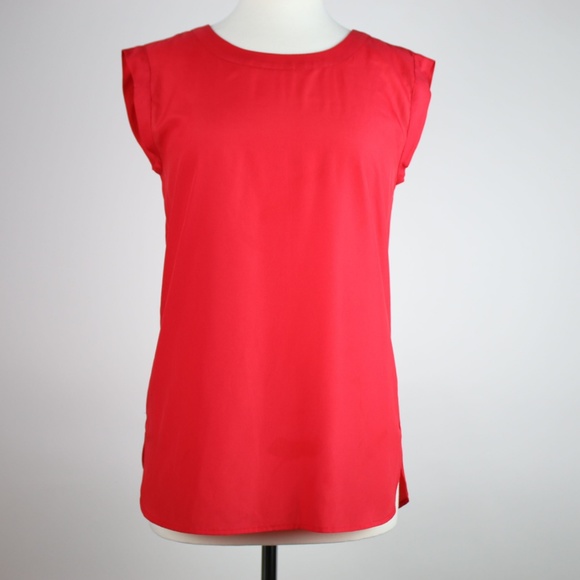 J.CREW Red Drapey Sleeveless Blouse Top XS - Picture 6 of 6